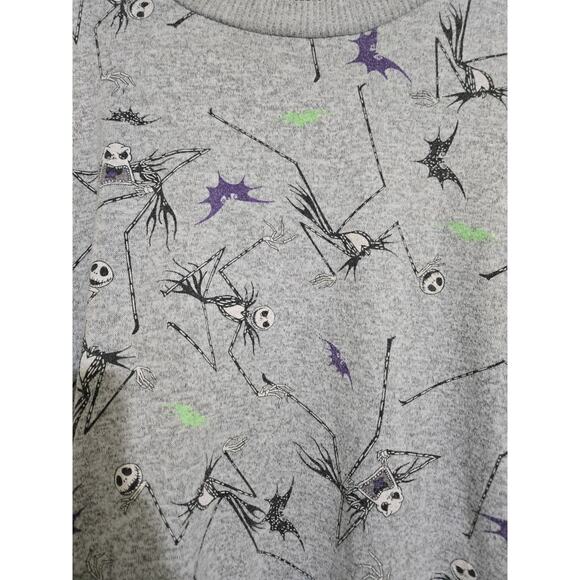 Disney Tim Burton nightmare before Christmas xl women's gray pajama top - Picture 2 of 9